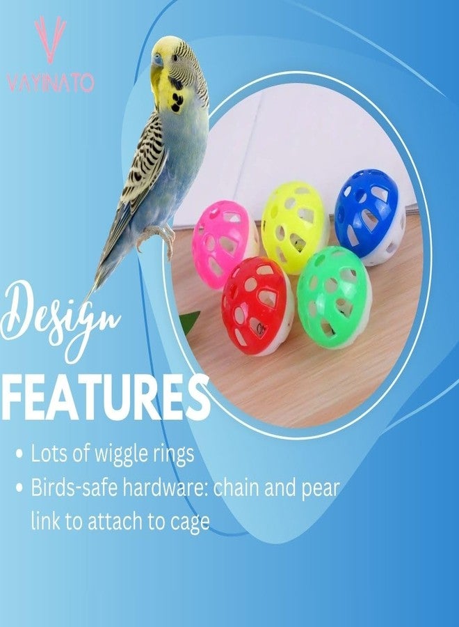 VAYINATO® Interactive Toys for Budgie, Parrot, Cockatiel, Parakeet, Conure, Macaw and Small Birds (Bell Ball, Pack of 3) by Petzlifeworld - Image 4